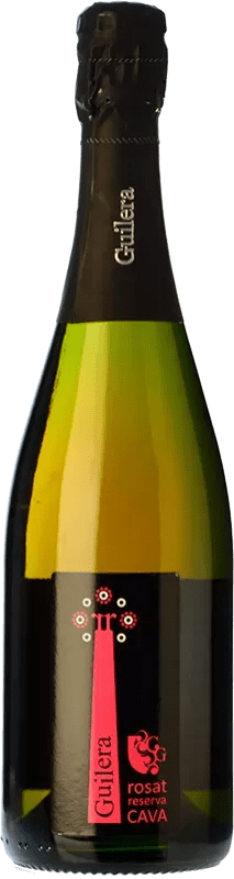 13,95 € Kostenloser Versand | Rosé Sekt Guilera Brut — Herb Reserve — Gereift D.O. Cava Katalonien Spanien Garnacha — Grenache, Pinot Noir — Spätburgunder Flasche 75 cl