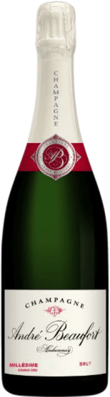 87,95 € 送料無料 | 白のスパークリングワイン André Beaufort Ambonnay Grand Cru A.O.C. Champagne シャンパン フランス Pinot Black, Chardonnay Eco エコ ビオ オーガニック ボトル 75 cl