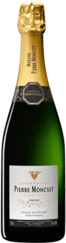 33,95 € Kostenloser Versand | Weißer Sekt Pierre Moncuit Hugues de Coulmet Demi-Sec A.O.C. Champagne Champagner Frankreich Chardonnay Flasche 75 cl