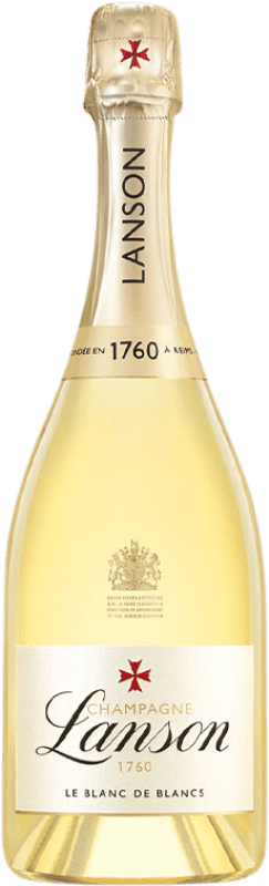 83,95 € Kostenloser Versand | Weißer Sekt Lanson Le Blanc de Blancs A.O.C. Champagne Champagner Frankreich Chardonnay Flasche 75 cl