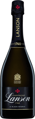 74,95 € Kostenloser Versand | Weißer Sekt Lanson Le Black Reserve A.O.C. Champagne Champagner Frankreich Pinot Schwarz, Chardonnay Flasche 75 cl