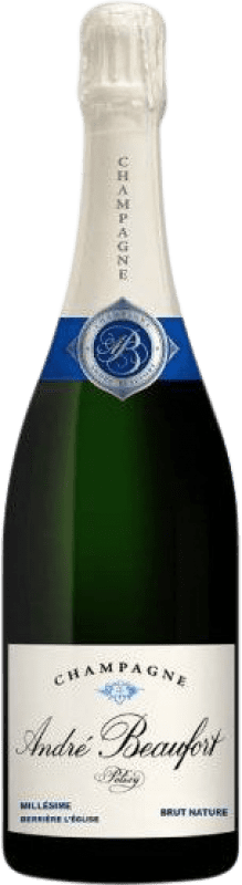 92,95 € 免费送货 | 白起泡酒 André Beaufort Derrière L'Eglise Brut Nature A.O.C. Champagne 香槟酒 法国 Pinot Black, Chardonnay 瓶子 75 cl