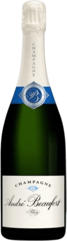 75,95 € Kostenloser Versand | Weißer Sekt André Beaufort Polisy Brut Reserve A.O.C. Champagne Champagner Frankreich Pinot Schwarz, Chardonnay Flasche 75 cl