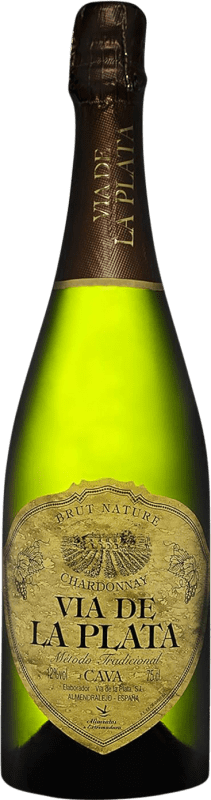 10,95 € 送料無料 | 白のスパークリングワイン Vía de la Plata Brut Nature — ブリュット・ナチュール D.O. Cava エストレマドゥーラ スペイン Chardonnay — シャルドネ 75 cl