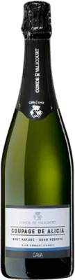 9,95 € Kostenloser Versand | Weißer Sekt Conde de Valicourt Alicia Brut — Herb Coupage Reserve — Gereift D.O. Cava Katalonien Spanien Macabeo, Xarel·lo, Parellada 75 cl