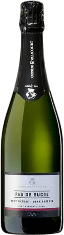 15,95 € Kostenloser Versand | Weißer Sekt Conde de Valicourt Pas de Sucre D.O. Cava Katalonien Spanien Macabeo, Xarel·lo, Parellada Flasche 75 cl