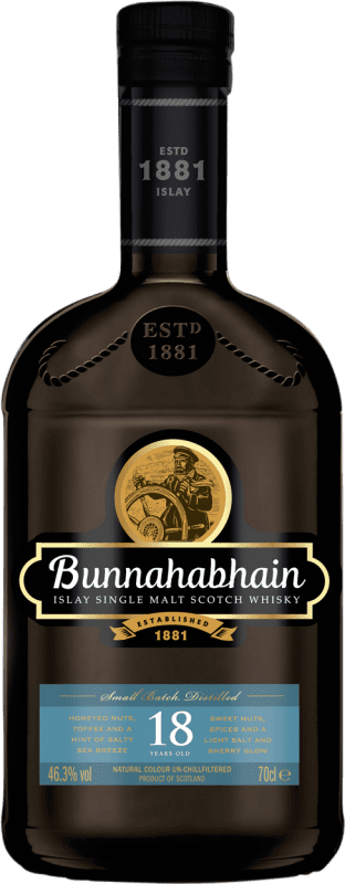 279,95 € 免费送货 | 威士忌单一麦芽威士忌 Bunnahabhain 苏格兰 英国 18 岁 瓶子 70 cl