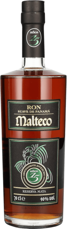 43,95 € Envio grátis | Rum Licorera Quezalteca Malteco Maya Reserva Panamá 15 Anos Garrafa 70 cl