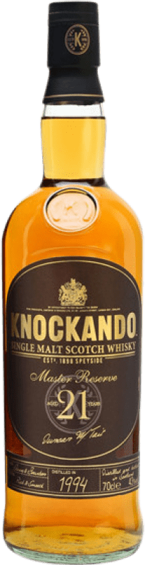 85,95 € Envio grátis | Whisky Single Malt Knockando Master Reserva Reino Unido 21 Anos 70 cl
