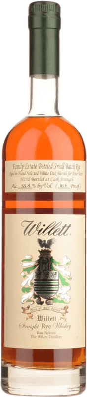 107,95 € Envio grátis | Whisky Bourbon Willett Rye Estados Unidos Garrafa 70 cl