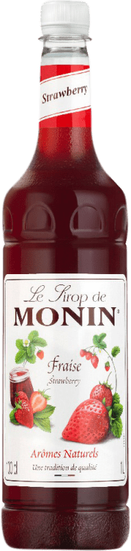 18,95 € 送料無料 | シュナップ Monin Sirope Fresa PET フランス ボトル 1 L アルコールなし