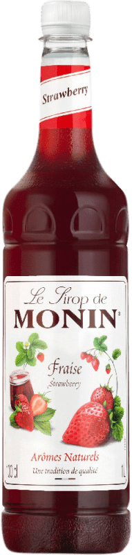 17,95 € Envío gratis | Sirope para Cóctel Monin Francia 1 L PET Fraise — Fresa Sin Alcohol