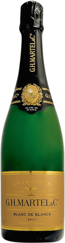 63,95 € Бесплатная доставка | Белое игристое вино G.H. Martel Blanc de Blancs A.O.C. Champagne шампанское Франция Chardonnay — Шардоне Бутылка 75 cl