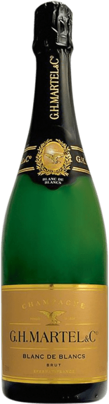61,95 € 送料無料 | 白スパークリングワイン G.H. Martel Blanc de Blancs A.O.C. Champagne シャンパン フランス Chardonnay ボトル 75 cl