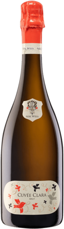 19,95 € 免费送货 | 白起泡酒 St. Urbans-Hof Nik Weis Cuvée Clara Sekt Q.b.A. Mosel Mosel 德国 Pinot Black, Chardonnay, Riesling 瓶子 75 cl