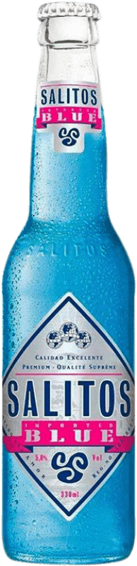 59,95 € Kostenloser Versand | 24 Einheiten Box Mixer Salitos Blue — Edition Blau Mexiko Drittelliterflasche 33 cl
