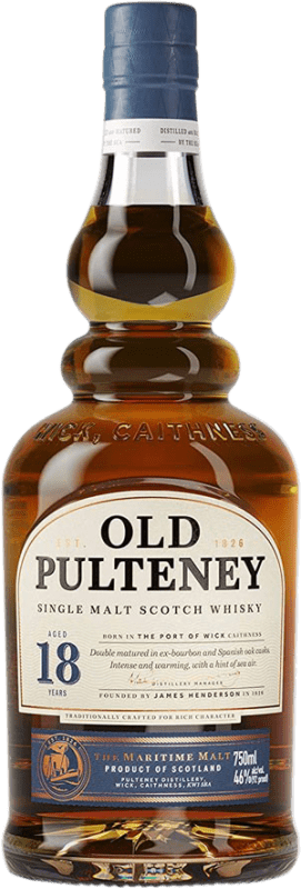 168,95 € Envio grátis | Whisky Single Malt Old Pulteney Escócia Reino Unido 18 Anos Garrafa 70 cl