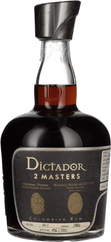 1 043,95 € Free Shipping | Rum Dictador 2 Masters Royal Tokaji Colombia Bottle 70 cl