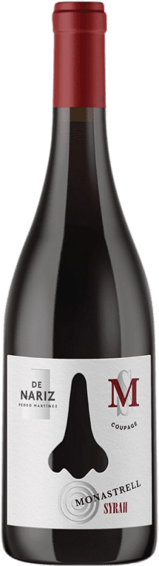 12,95 € Spedizione Gratuita | Vino rosso De Nariz Coupage Monastrell Syrah D.O. Yecla Regione di Murcia Spagna Syrah, Monastrell Bottiglia 75 cl