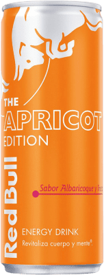 55,95 € Envío gratis | Caja de 24 unidades Refrescos Red Bull Energy Drink Albaricoque y Fresa Austria Lata 25 cl