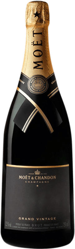 282,95 € Kostenloser Versand | Weißer Sekt Moët & Chandon Grand Vintage Collection A.O.C. Champagne Champagner Frankreich Spätburgunder, Chardonnay, Pinot Meunier Magnum-Flasche 1,5 L