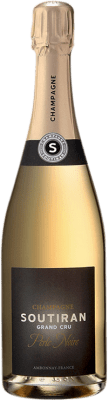 82,95 € Envio grátis | Espumante branco Soutiran Perle Noire Grand Cru A.O.C. Champagne Champagne França Pinot Preto Garrafa 75 cl