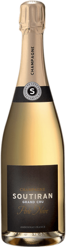 72,95 € Kostenloser Versand | Weißer Sekt Soutiran Perle Noire Grand Cru A.O.C. Champagne Champagner Frankreich Spätburgunder Flasche 75 cl