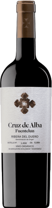 29,95 € 免费送货 | 红酒 Cruz de Alba Fuentelun 预订 D.O. Ribera del Duero 卡斯蒂利亚莱昂 西班牙 Tempranillo 瓶子 75 cl