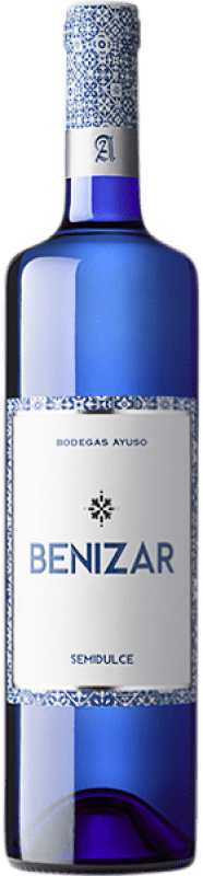 5,95 € Spedizione Gratuita | Vino bianco Ayuso Benizar Blanco Semisecco Semidolce D.O. La Mancha Castilla-La Mancha Spagna Bottiglia 75 cl