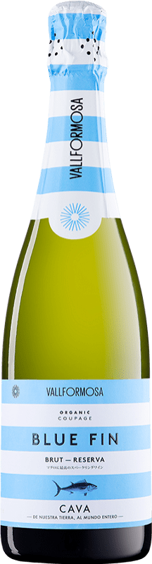 16,95 € Envio grátis | Espumante branco Vallformosa Blue Fin Brut Reserva D.O. Cava Catalunha Espanha Macabeo, Xarel·lo, Parellada Garrafa 75 cl