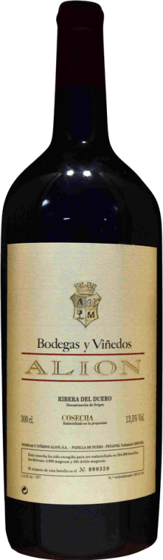 1 015,95 € Envoi gratuit | Vin Rouge Alión Réserve 1996 D.O. Ribera del Duero Castille et Leon Espagne Tempranillo Bouteille Jéroboam-Double Magnum 3 L Objet de Collection Non Destinée à la Consommation