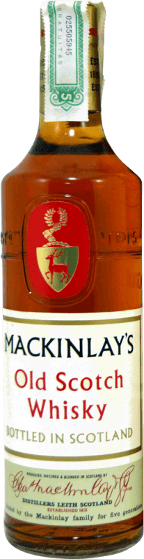 97,95 € Envio grátis | Whisky Blended Mackinlay's Old Scotch Espécime de Colecionador década de 1970 Reino Unido Garrafa 75 cl