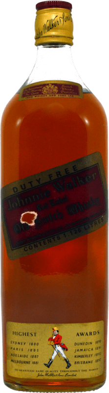 129,95 € Spedizione Gratuita | Whisky Blended Johnnie Walker 1.125 L 1970's Regno Unito Bottiglia 1 L Esemplare da Collezione Non Idoneo al Consumo