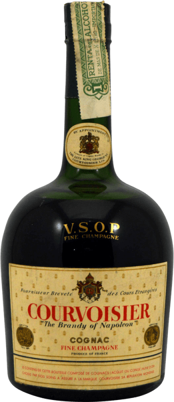 49,95 € Free Shipping | Cognac Courvoisier V.S.O.P. Collector's Specimen 1970's A.O.C. Cognac Spain Bottle 75 cl