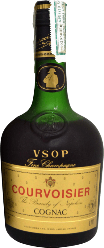 23,95 € Envio grátis | Cognac Conhaque Courvoisier V.S.O.P. con Estuche Espécime de Colecionador década de 1970 A.O.C. Cognac França Garrafa 75 cl