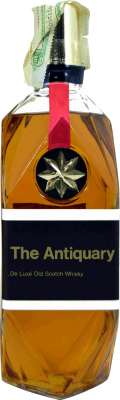 104,95 € Kostenloser Versand | Whiskey Blended The Antiquary Estuche Bajo Sammlerexemplar aus den 1970er Jahren Großbritannien Flasche 75 cl