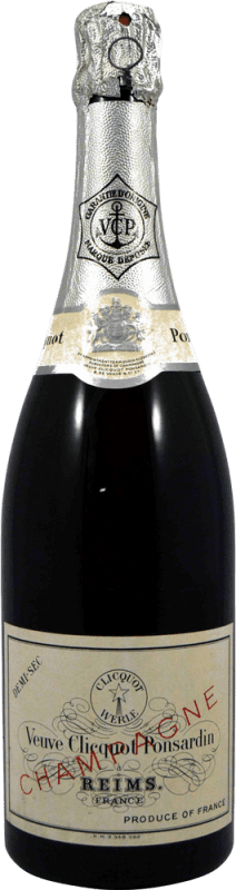 109,95 € 送料無料 | 白のスパークリングワイン Veuve Clicquot 1970's Semiseco — やや辛口 A.O.C. Champagne シャンパン フランス 75 cl コレクターズアイテム 飲食不可