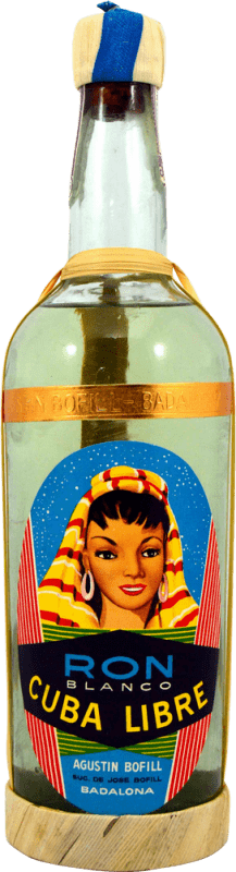 214,95 € 免费送货 | 朗姆酒 Agustín Bofill Cuba Libre Blanco 珍藏版 1970 年代 西班牙 瓶子 75 cl