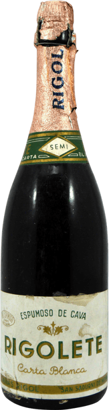 44,95 € Envio grátis | Espumante branco Rigol Rigolete Espumoso de Cava Espécime de Colecionador década de 1970 D.O. Cava Catalunha Espanha Garrafa 75 cl