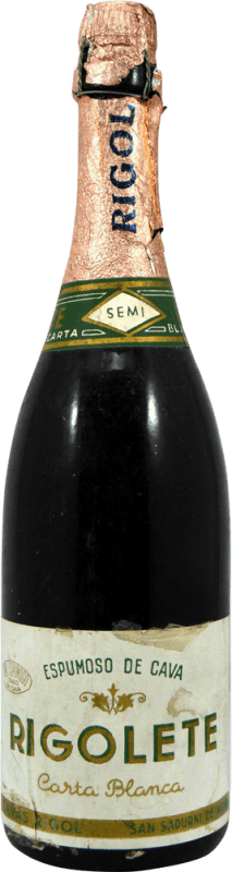 44,95 € Kostenloser Versand | Weißer Sekt Rigol Rigolete Espumoso de Cava Sammlerexemplar aus den 1970er Jahren D.O. Cava Katalonien Spanien Flasche 75 cl