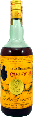 28,95 € Free Shipping | Brandy Pedro Domecq Carlos III Tapón de Rosca Collector's Specimen 1970's Spain Bottle 75 cl