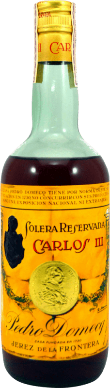 19,95 € 免费送货 | 白兰地 Pedro Domecq Fundador Carlos III 1970's 西班牙 75 cl 收藏品 不可食用