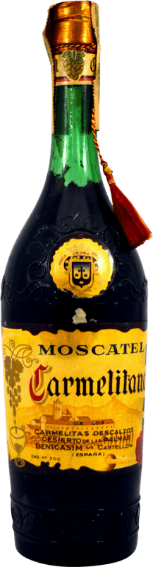 44,95 € Envío gratis | Vino dulce Carmelitas Descalzos Carmelitano Ejemplar Coleccionista 1950's España Moscatel Amarillo Botella 75 cl