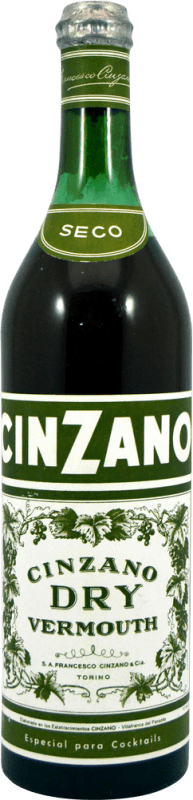 33,95 € Envío gratis | Vermut Cinzano Ejemplar Coleccionista 1960's Seco Italia Botella 75 cl