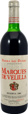 27,95 € Envoi gratuit | Vin rouge Grandes Bodegas Marqués de Velilla Spécimen de Collection Réserve D.O.Ca. Rioja La Rioja Espagne Bouteille 75 cl