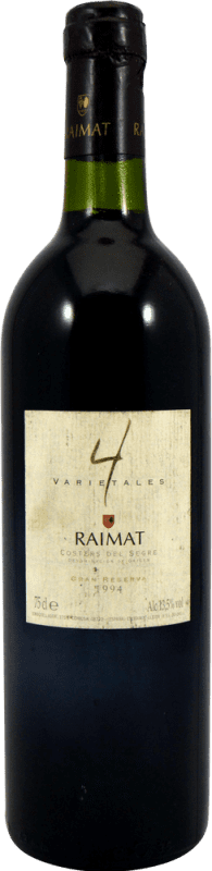 39,95 € Envoi gratuit | Vin Rouge Raimat 4 Varietales Grande Réserve D.O. Costers del Segre Catalogne Espagne Bouteille 75 cl Objet de Collection Non Destinée à la Consommation