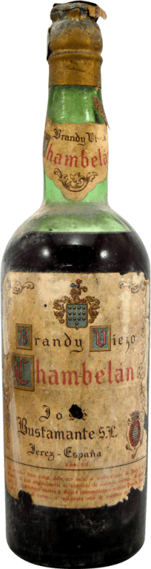 275,95 € Free Shipping | Brandy José Bustamante Chambelan Jerez Collector's Specimen 1940's Spain Bottle 75 cl