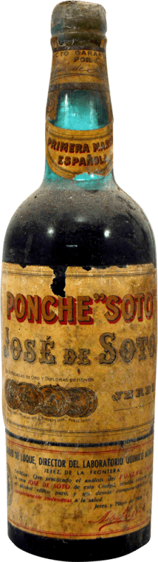 66,95 € Envío gratis | Licores José de Soto Ponche Ejemplar Coleccionista 1930's España Botella 75 cl