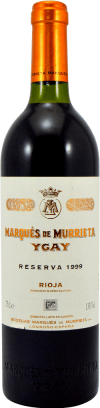 137,95 € Envoi gratuit | Vin rouge Marqués de Murrieta Ygay Spécimen de Collection Réserve D.O.Ca. Rioja La Rioja Espagne Tempranillo, Mazuelo, Grenache Tintorera Bouteille 75 cl