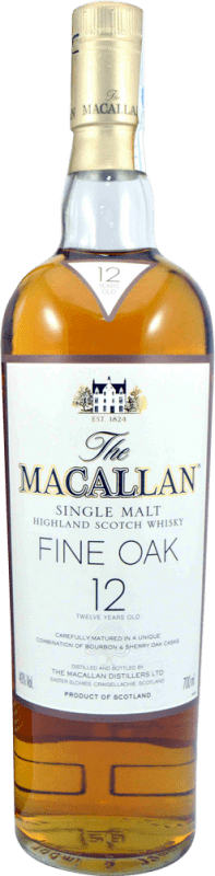 1 094,95 € Kostenloser Versand | Whiskey Single Malt Macallan Fine Oak 1st Edition Sammlerexemplar Großbritannien 12 Jahre Flasche 70 cl